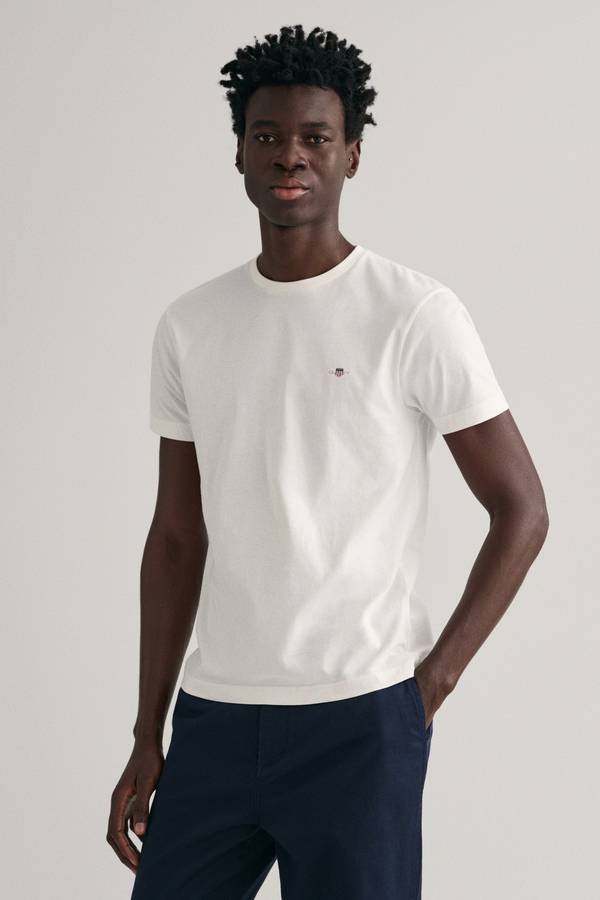 Gant tshirt גאנט חולצת טישרט בצבע שחור ולבן