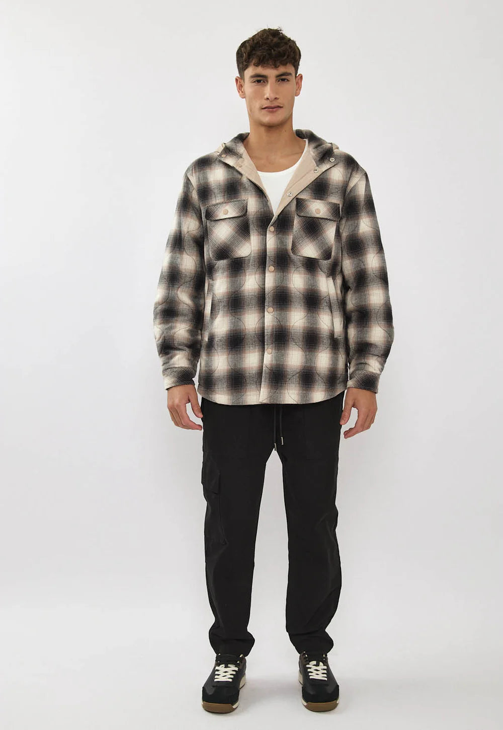 Replay Limited Edition Planel Coat ריפלי מעיל מרופד בצבע חום מתהפך 2 צדדים