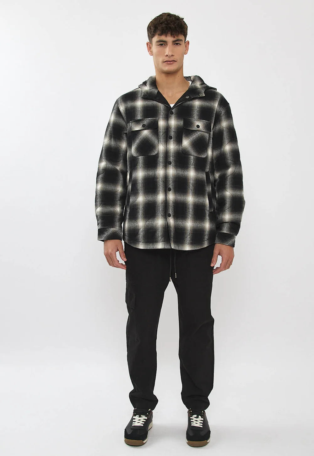 Replay Limited Edition Planel Coat ריפלי מעיל מרופד בצבע שחור מתהפך 2 צדדים