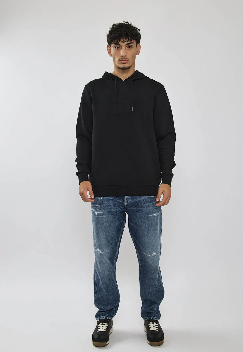 Replay hooded ריפליי קפוצ'ון לגברים בצבע שחור