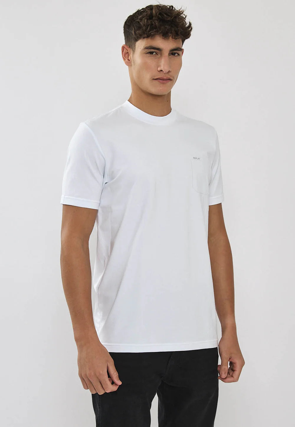 Replay tshirt טישרט ריפליי שרוול קצר בצבע לבן לגבר