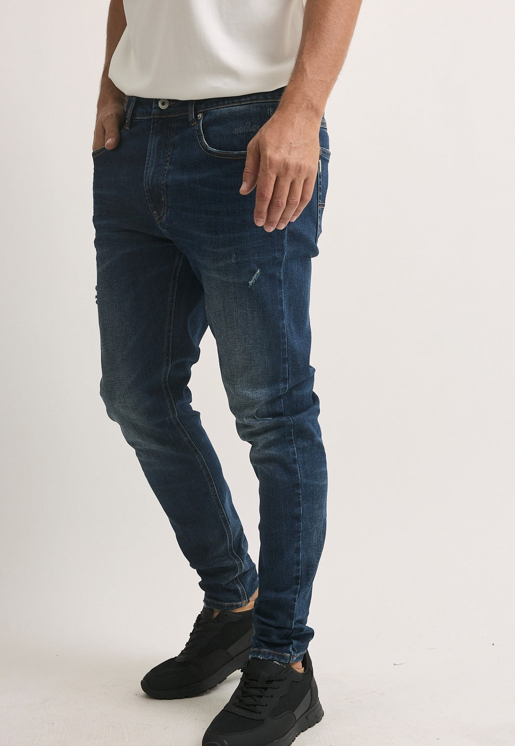 PepeJeans SKiNNY Jeans גינס סקיני פפה ג'ינס בצבע כחול משופשף