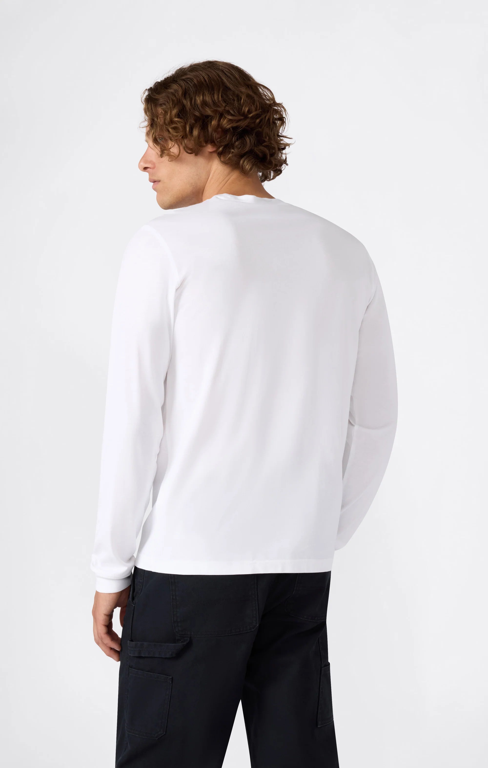 Champion Long Sleeve tshirt צ'מפיון חולצה ארוכה בצבע לבן
