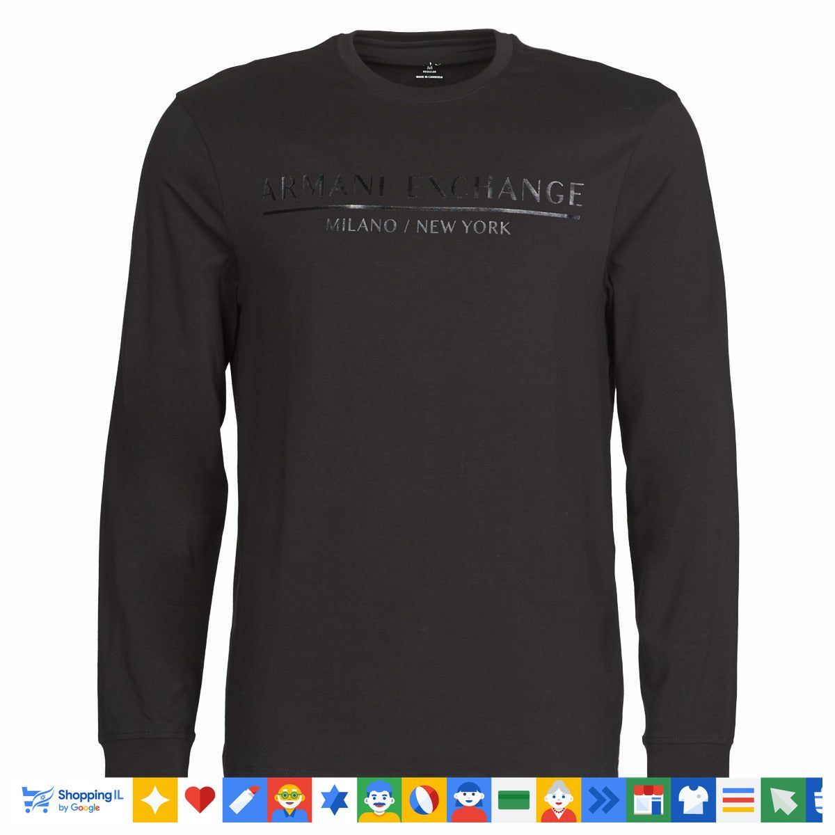 Armani exchange tshirt חולצת שרוול ארוך ארמני אקסצ'יינג לגבר 2 צבעים לבחירה - www.bbrands.co.il Armani exchange tshirt חולצת שרוול ארוך ארמני אקסצ'יינג לגבר 2 צבעים לבחירה