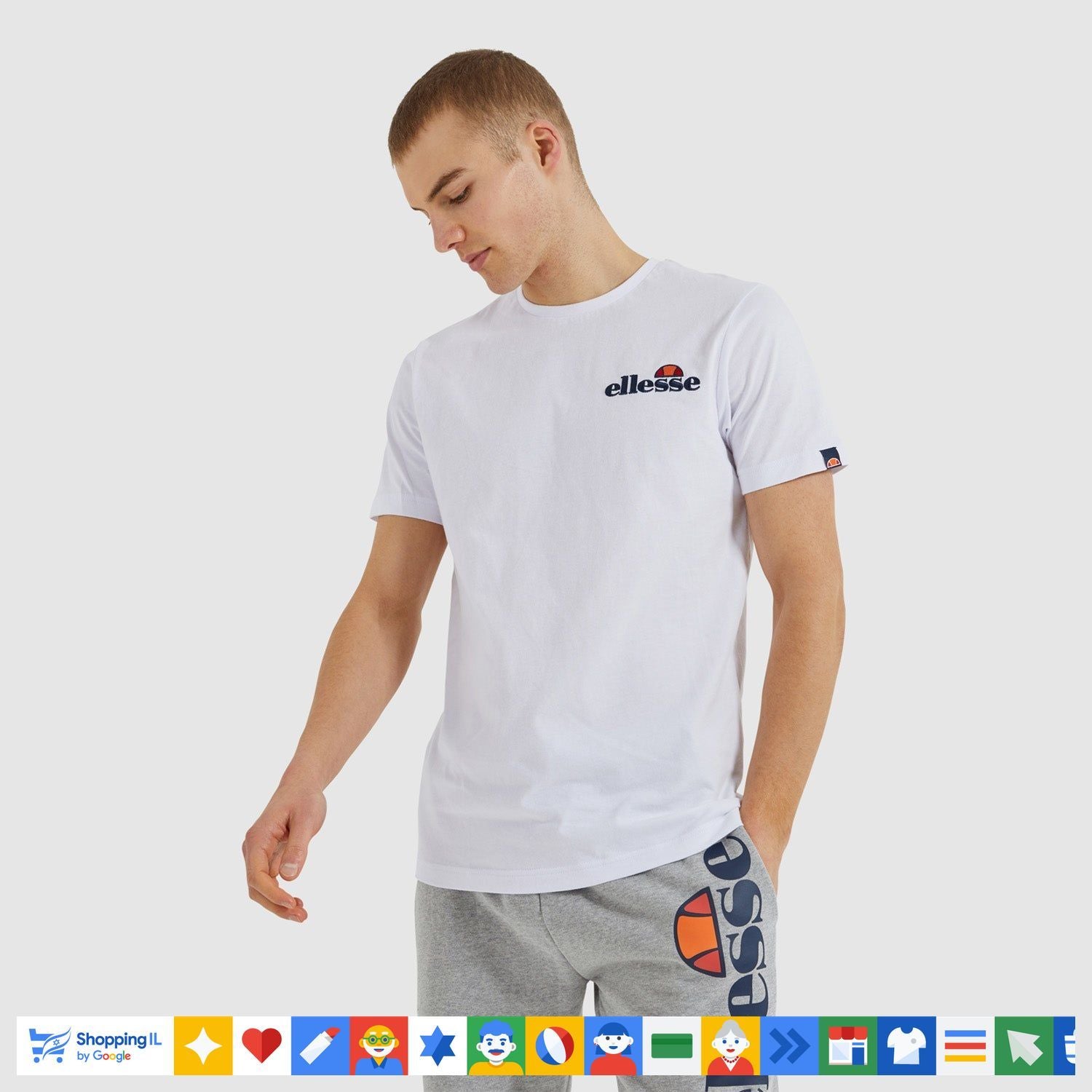Ellesse tshirt for man אלס חולצה טישרט בצבע לבן - www.bbrands.co.il Ellesse tshirt for man אלס חולצה טישרט בצבע לבן