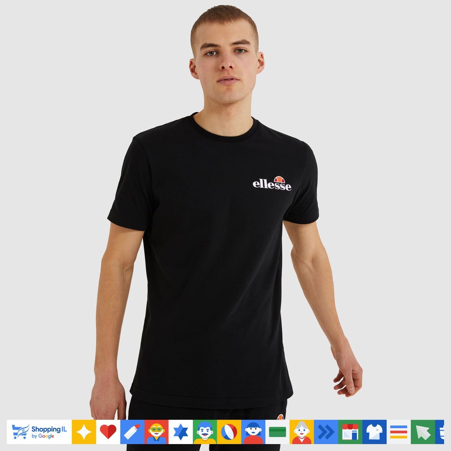 Ellesse tshirt for man אלס חולצה טישרט בצבע שחור - www.bbrands.co.il Ellesse tshirt for man אלס חולצה טישרט בצבע שחור