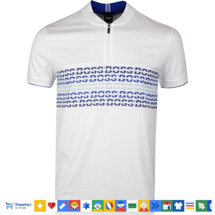 חולצת Hugo Boss Polo לגבר בצבע לבן | חולצת פולו הוגו בוס קלאסית | אופנת גברים יוקרתית | חנות מותגים B Brands