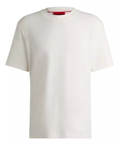 Hugo tshirt for man חולצת אוברסייז של הוגו בצבע שמנת לגבר - www.bbrands.co.il Hugo tshirt for man חולצת אוברסייז של הוגו בצבע שמנת לגבר