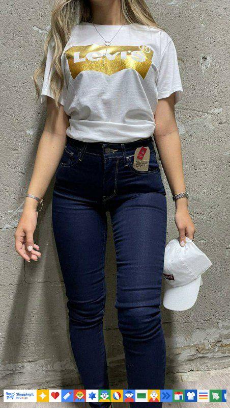 ג'ינס Levi's Women 721 High Rise Skinny לנשים בצבע כחול כהה | ג'ינס מותן גבוה | אופנת ליוויס | חנות מותגים B Brands