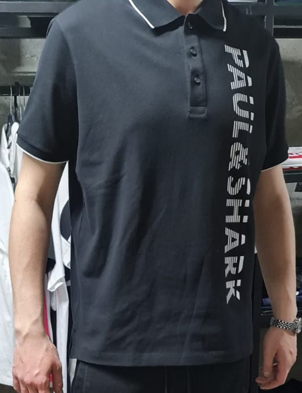 Paul&Shark Polo shirt פול שארק חולצת צווארון בצבע שחור - www.bbrands.co.il Paul&Shark Polo shirt פול שארק חולצת צווארון בצבע שחור