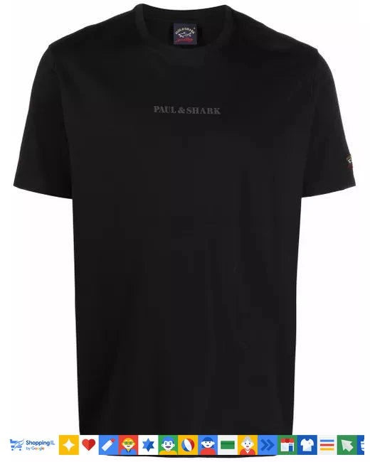 Paul&Shark tshirt חולצה פול שארק טישרט בצבע שחור - www.bbrands.co.il Paul&Shark tshirt חולצה פול שארק טישרט בצבע שחור