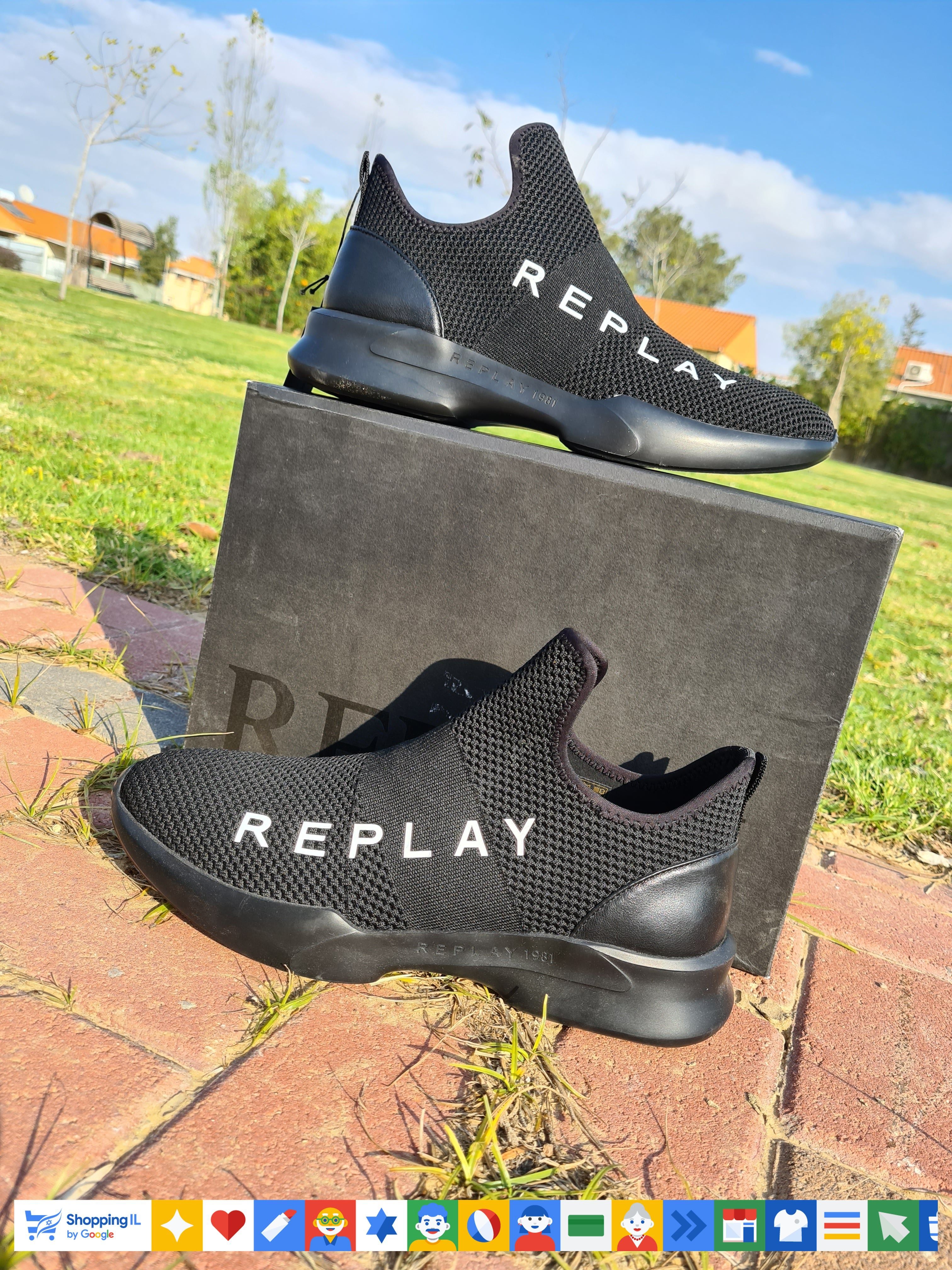 נעלי Replay Shoes לגבר בצבע שחור | נעלי ריפליי קולקציית קיץ 20 | אופנת גברים איטלקית | חנות מותגים B Brands