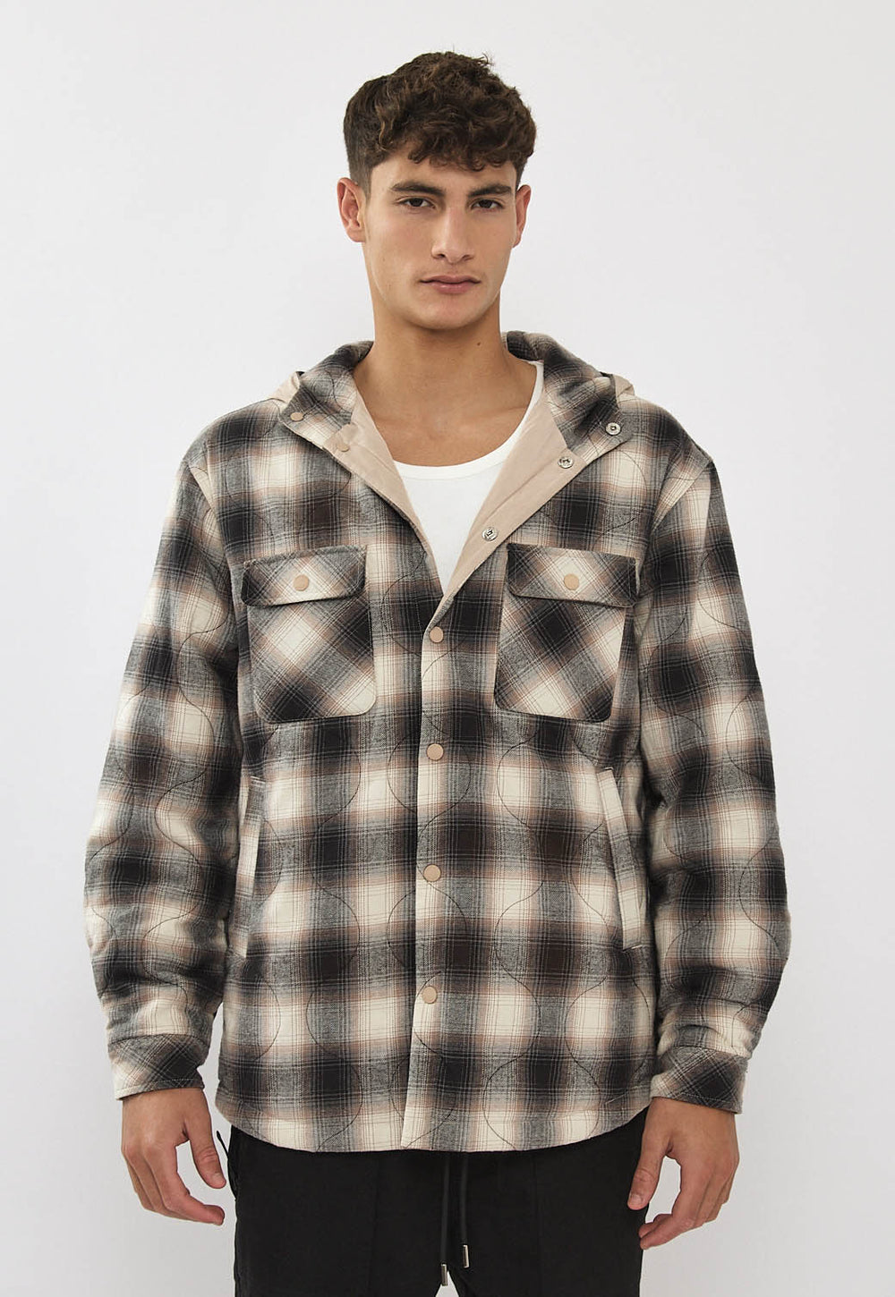 Replay Limited Edition Planel Coat ריפלי מעיל מרופד בצבע חום מתהפך 2 צדדים