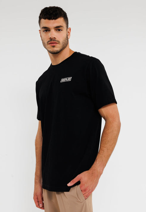 Replay tshirt טישרט ריפליי שחורה שרוול קצר לגבר