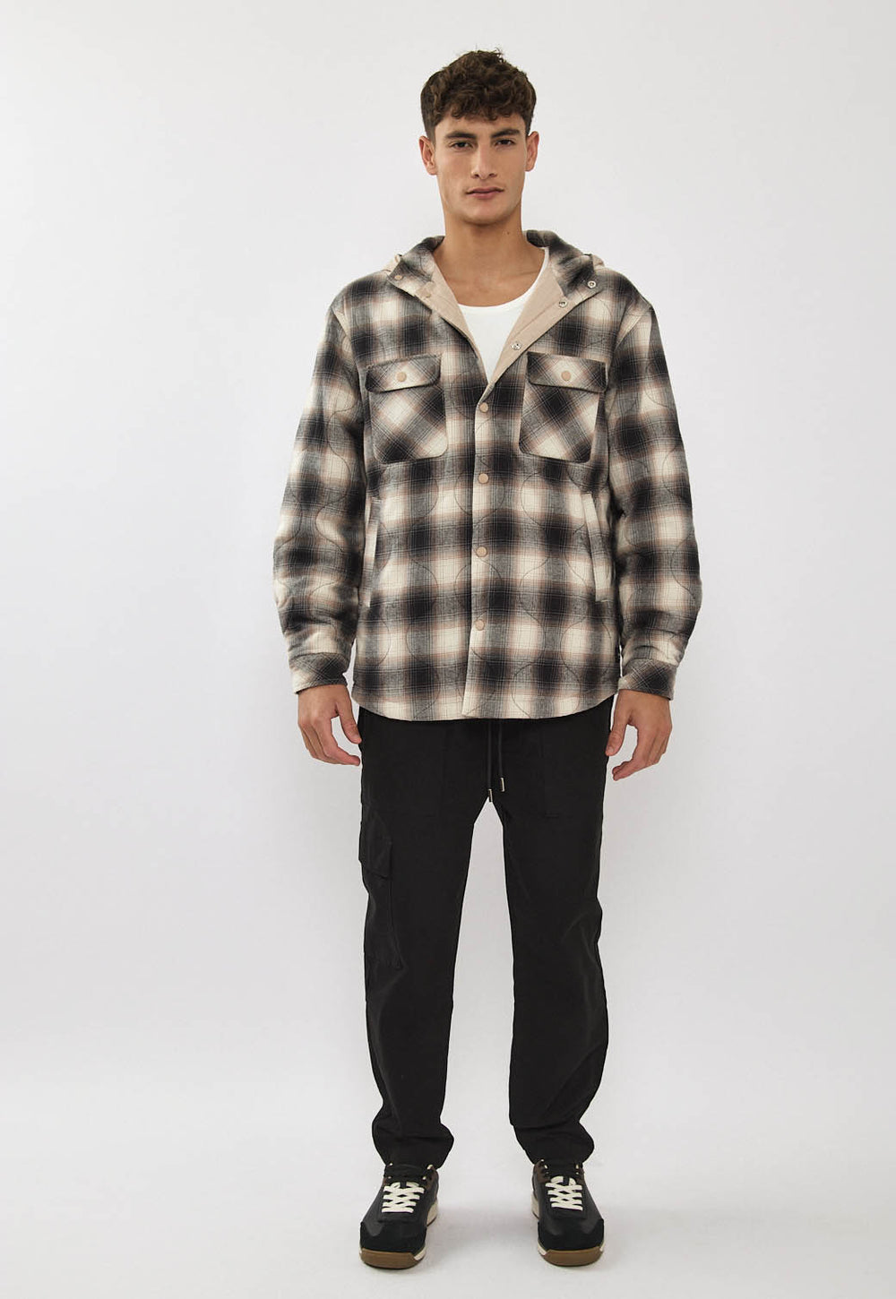 Replay Limited Edition Planel Coat ריפלי מעיל מרופד בצבע חום מתהפך 2 צדדים