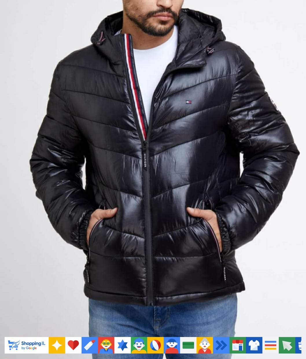 Tommy Hilfiger coat for men טומי הילפיגר מעיל בצבע שחור - www.bbrands.co.il Tommy Hilfiger coat for men טומי הילפיגר מעיל בצבע שחור