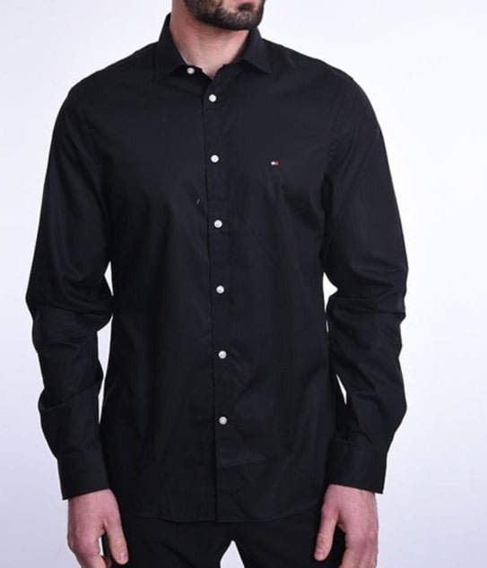 Tommy Hilfiger Slim Fit Shirt מכופתרת טומי הילפיגר צבע לבן - www.bbrands.co.il Tommy Hilfiger Slim Fit Shirt מכופתרת טומי הילפיגר צבע לבן