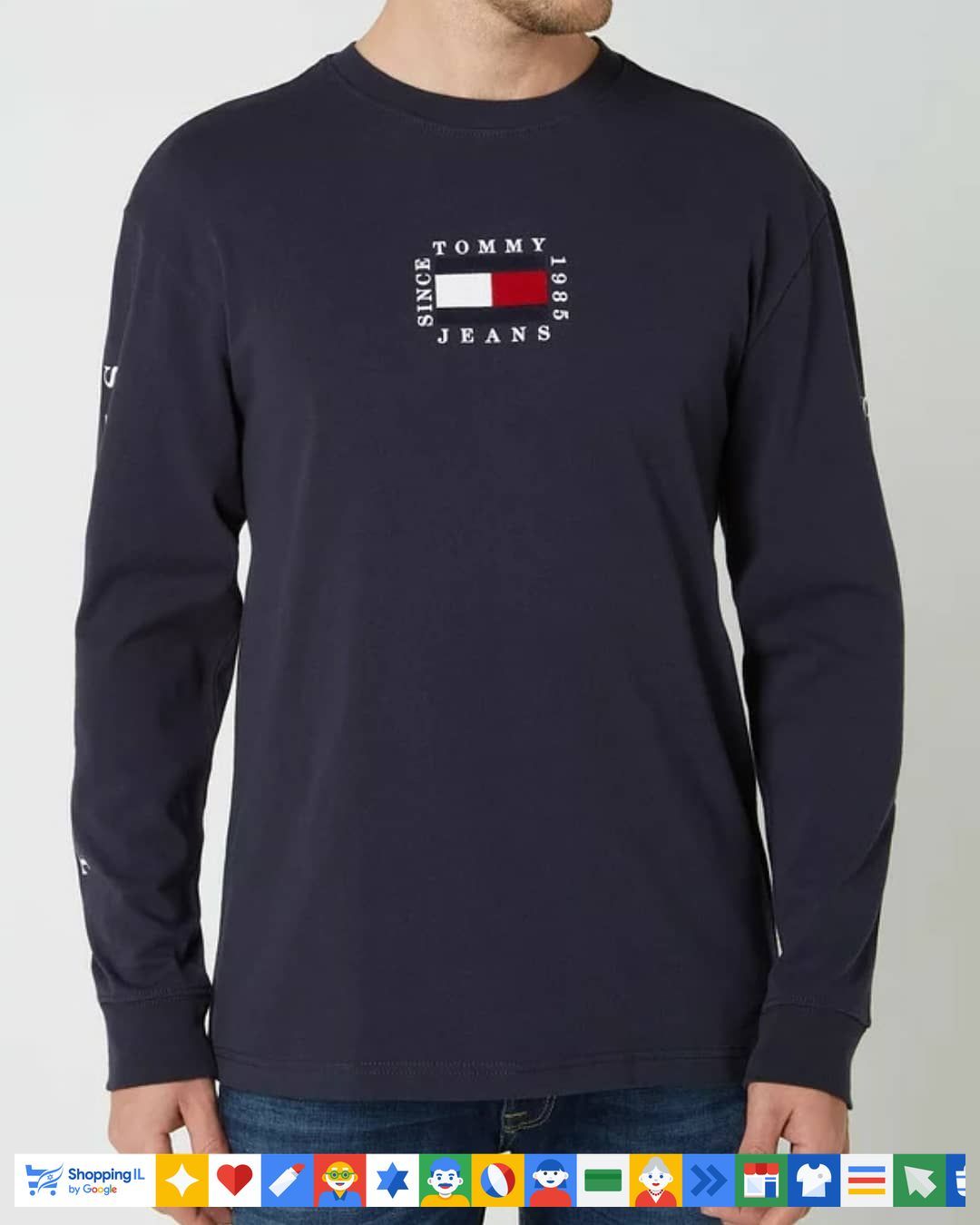 Tommy Jeans - flag tee חולצת שרוול ארוך טומי גינס - www.bbrands.co.il Tommy Jeans - flag tee חולצת שרוול ארוך טומי גינס