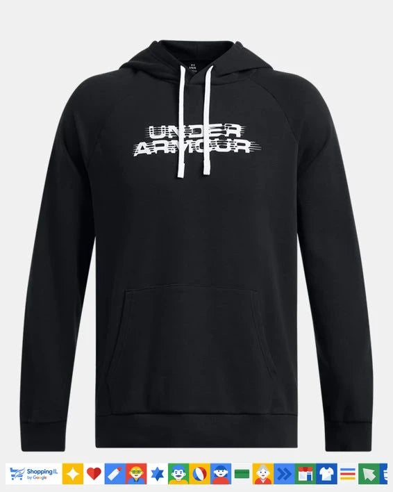 קפוצ'ון Under Armour Hoodie Fleece שחור לגבר 1389428001 | קפוצ'ון פליז מחמם נוח | אופנת גברים B Brands