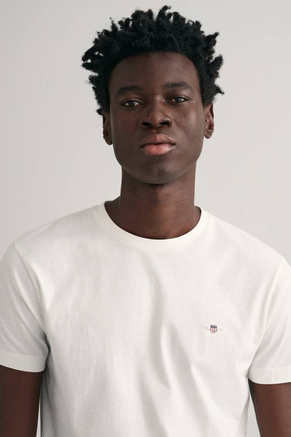 Gant tshirt גאנט חולצת טישרט בצבע שחור ולבן