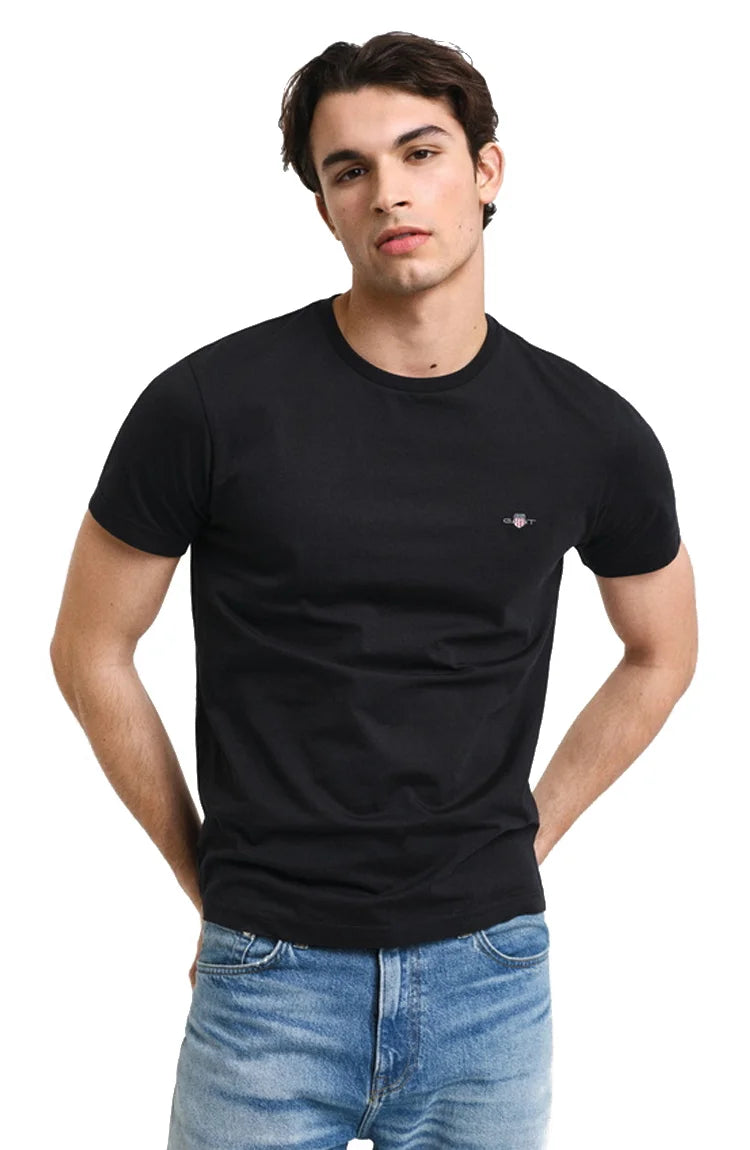 Gant tshirt גאנט חולצת טישרט בצבע שחור ולבן