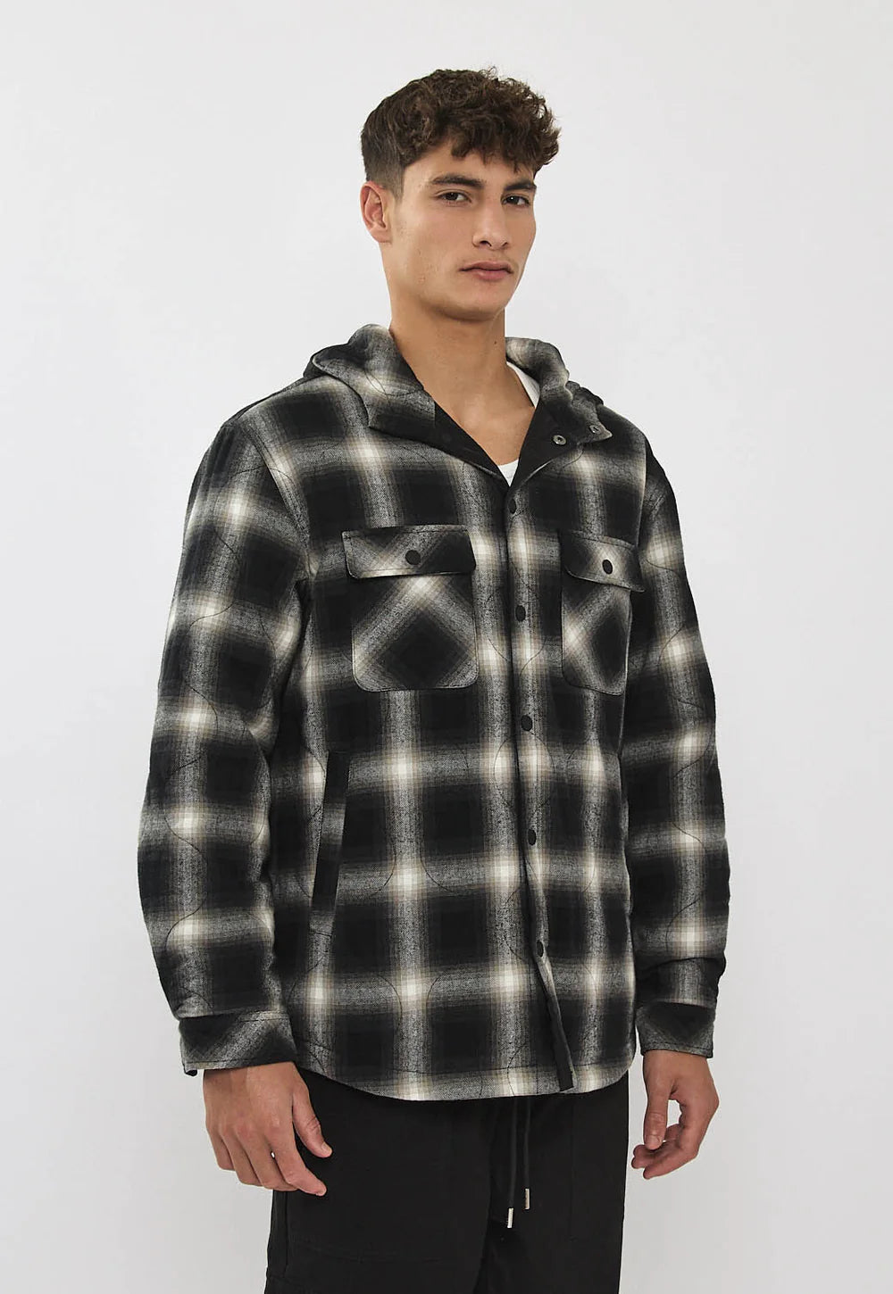 Replay Limited Edition Planel Coat ריפלי מעיל מרופד בצבע שחור מתהפך 2 צדדים