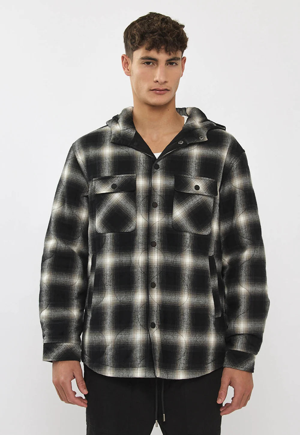 Replay Limited Edition Planel Coat ריפלי מעיל מרופד בצבע שחור מתהפך 2 צדדים