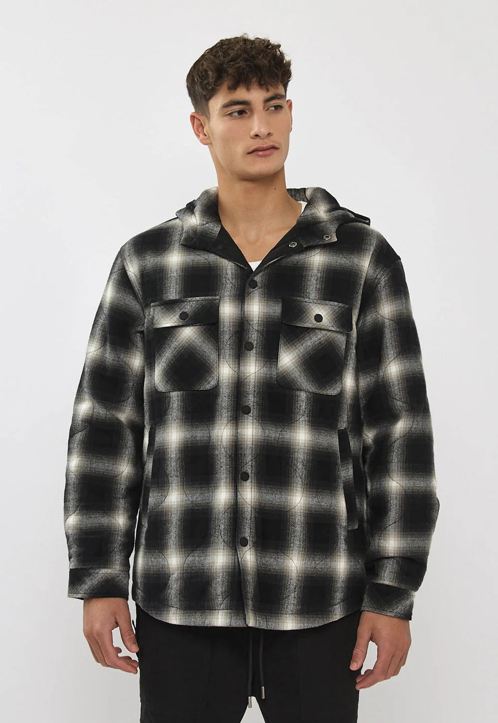 Replay Limited Edition Planel Coat ריפלי מעיל מרופד בצבע שחור מתהפך 2 צדדים