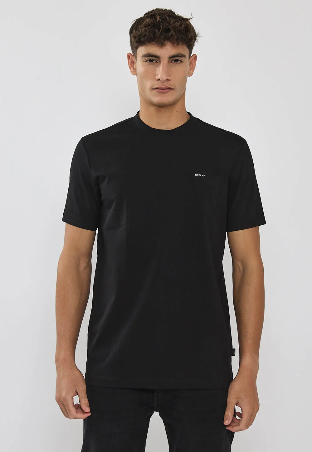 Replay tshirt טישרט ריפליי שרוול קצר בצבע שחור לגבר