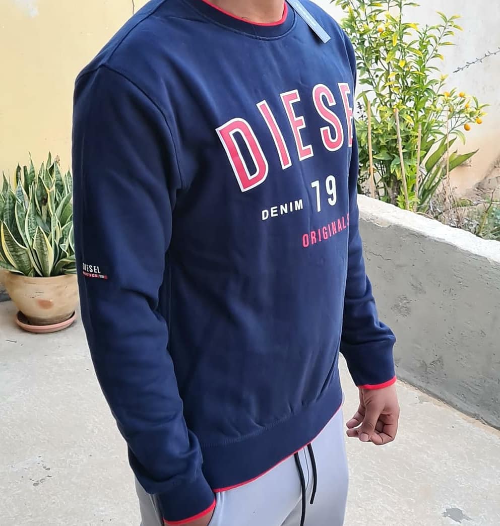 Diesel Sweashirt for men פוטר דיזל לגבר לוגו באמצע - www.bbrands.co.il Diesel Sweashirt for men פוטר דיזל לגבר לוגו באמצע