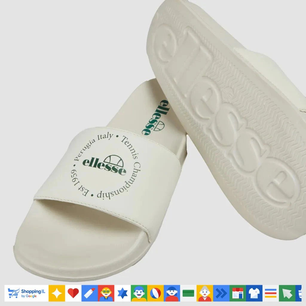 כפכפי Ellesse אוף-וויט לגבר קיץ LS57 Slides SHRF0623 | כפכפי אלס ספורטיביים | אופנת גברים B Brands