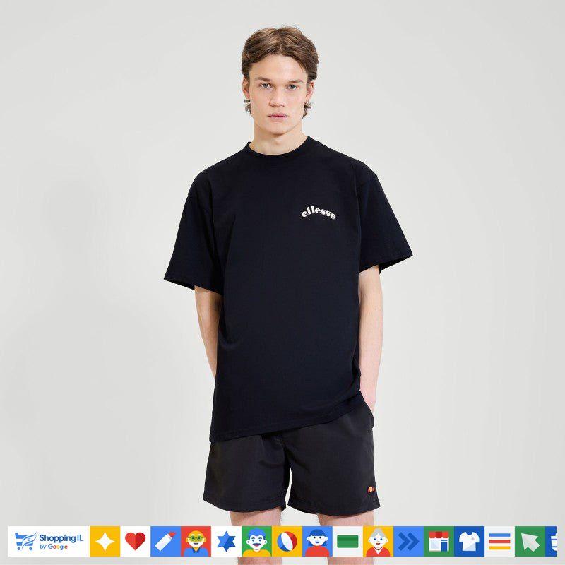 חולצת טי-שירט Ellesse Canoci לגבר בצבע שחור 518SHZ21847011 | חולצת אלס כותנה קלאסית | אופנת גברים B Brands