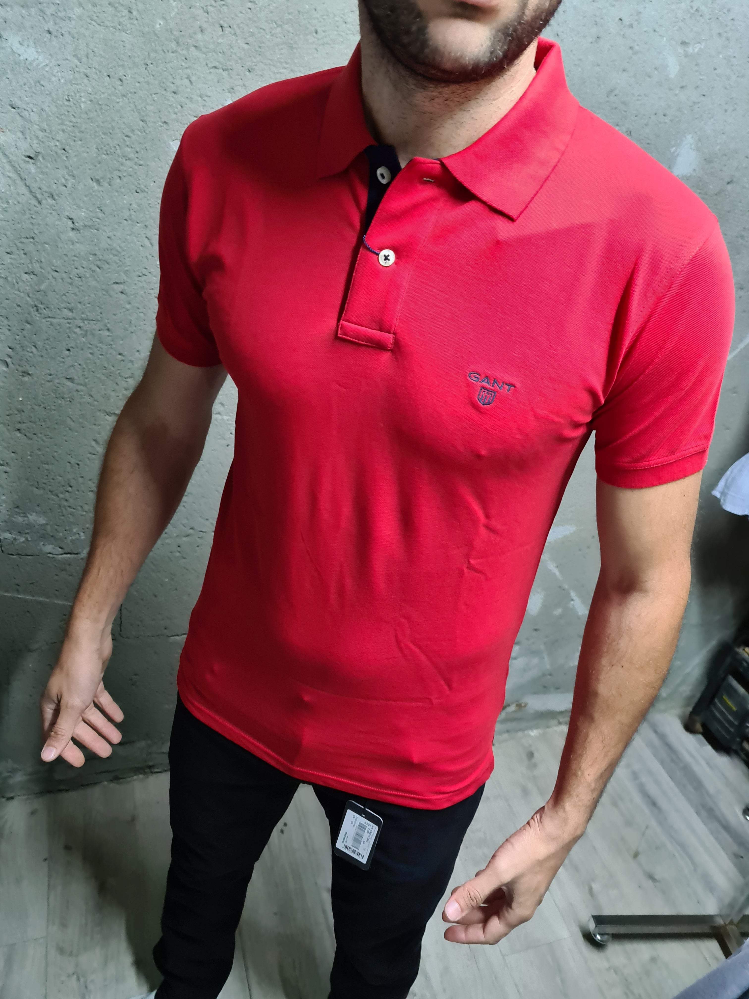 Gant Polo shirt גאנט חולצת צווארון בצבע אדום - www.bbrands.co.il Gant Polo shirt גאנט חולצת צווארון בצבע אדום