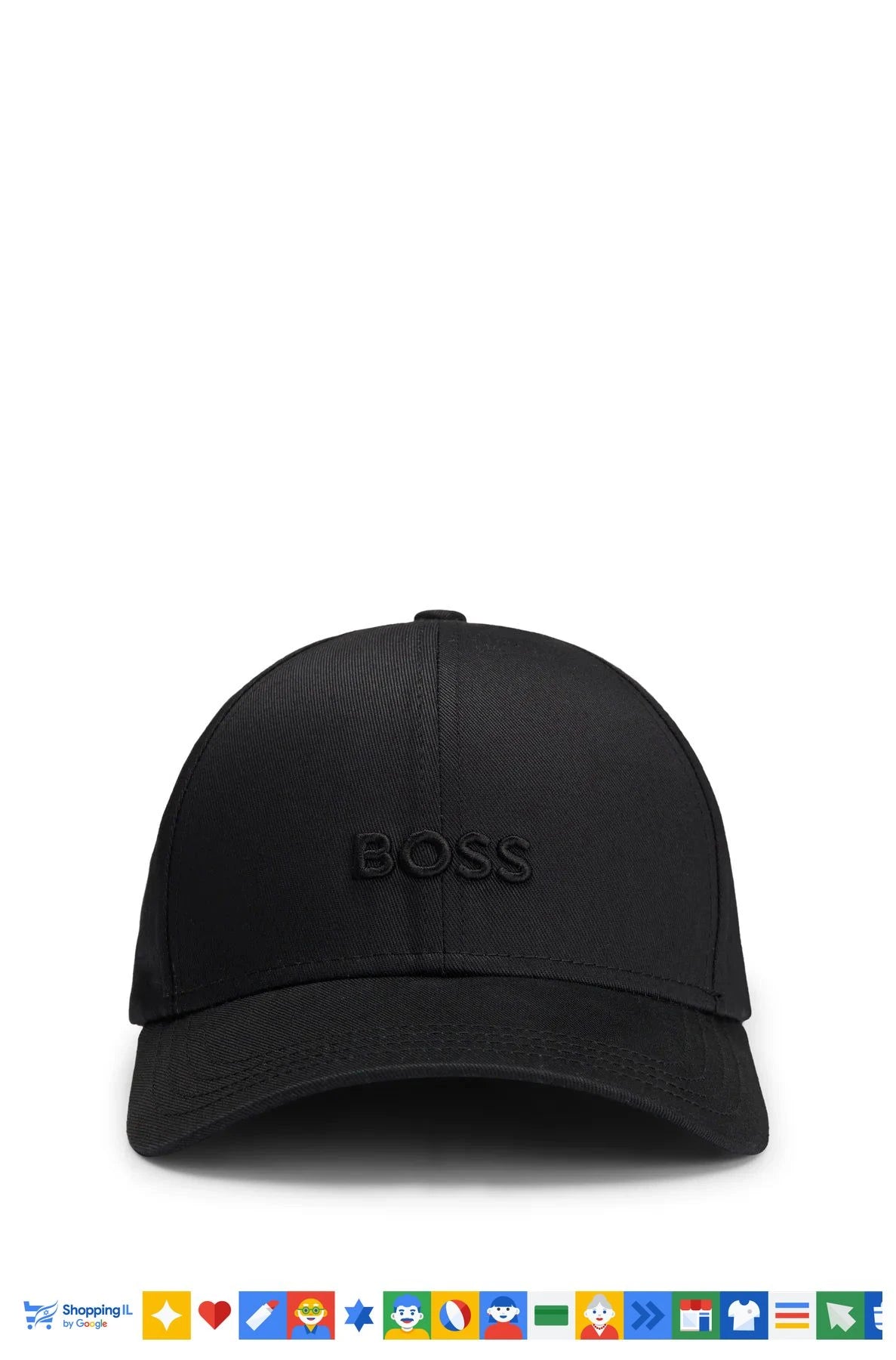 כובע Hugo Boss Zed לגבר בצבע שחור 10248871 01 275 | כובע בוס שחור כותנה | אופנת גברים B Brands