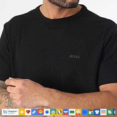 חולצת טי-שירט Hugo Boss לגבר בצבע שחור 50468952-001 | חולצת בוס פיקה שחורה לוגו קטן | אופנת גברים B Brands