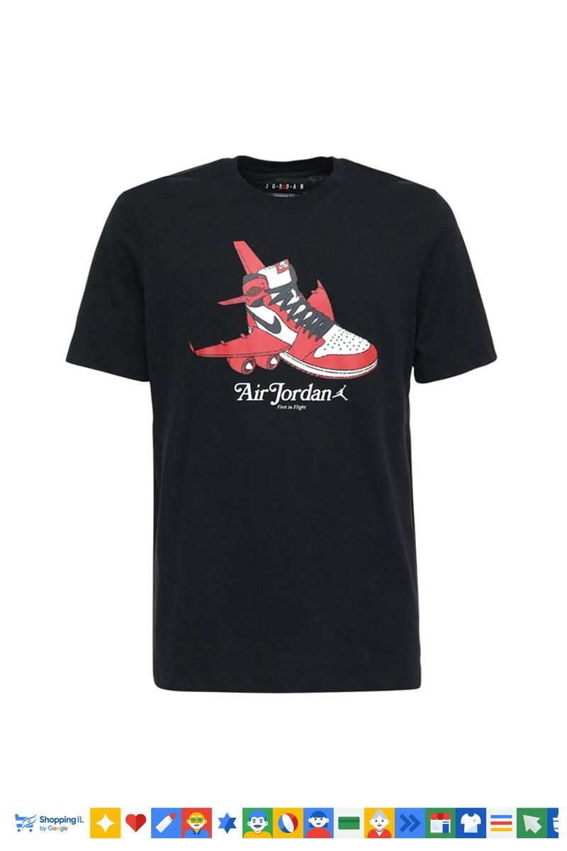 חולצת Nike Air Jordan Short-Sleeve לגבר בצבע שחור | טישרט אייר ג'ורדן CN3596-010 | אופנת יוניסקס | חנות מותגים B Brands