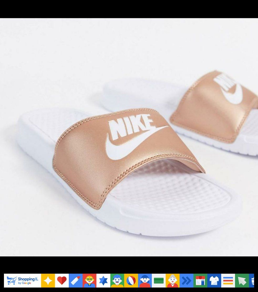 כפכפי Nike WMNS Benassi JDI לנשים בצבע גולד רוז (ורוד-זהב) | כפכפי נייק לים ולבריכה | אופנת קיץ | חנות מותגים B Brands