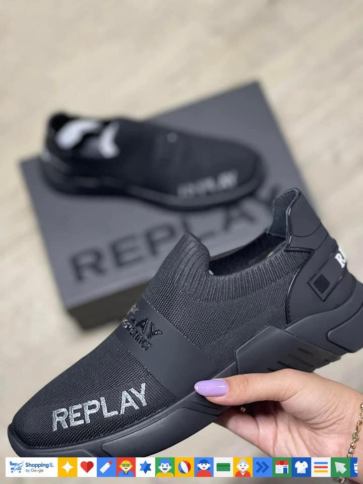 Replay Shoes - for men סניקרס נעל ריפלי לגבר בצבע שחור - www.bbrands.co.il Replay Shoes - for men סניקרס נעל ריפלי לגבר בצבע שחור
