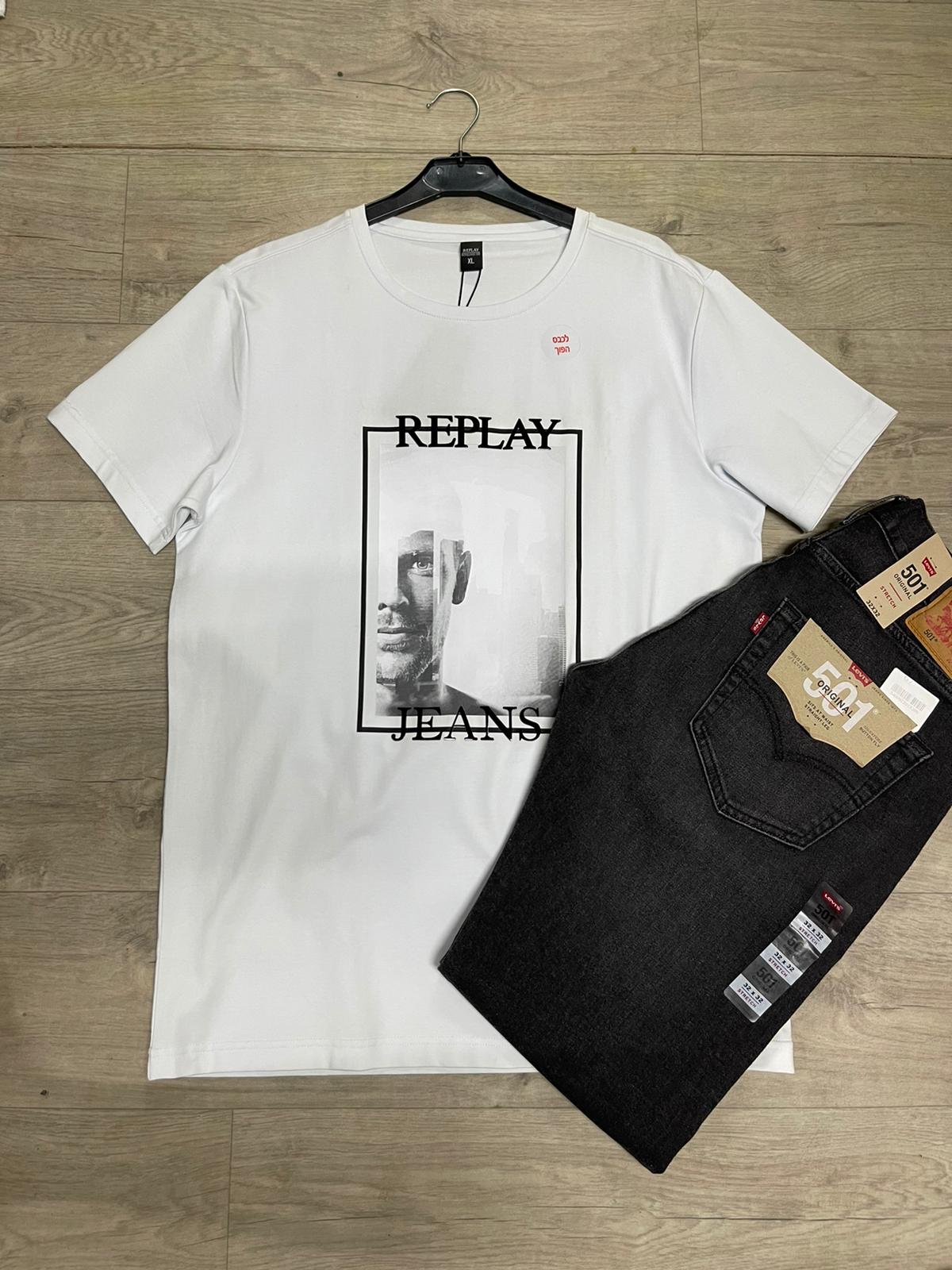 Replay Tshirt ריפליי טישרט לגבר - www.bbrands.co.il Replay Tshirt ריפליי טישרט לגבר
