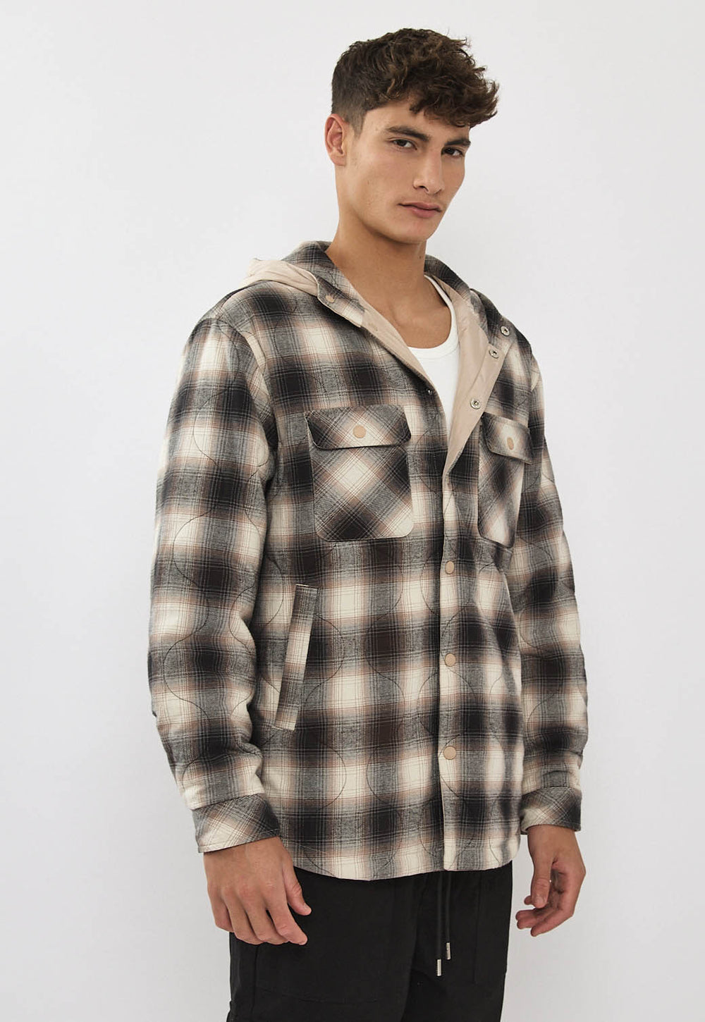 Replay Limited Edition Planel Coat ריפלי מעיל מרופד בצבע חום מתהפך 2 צדדים