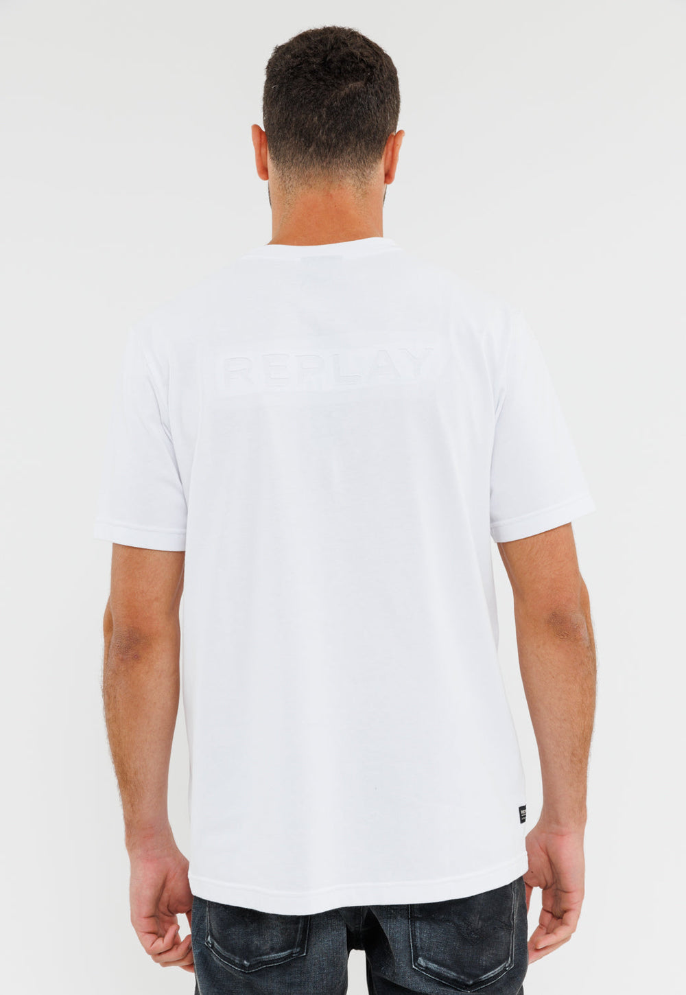 Replay tshirt טישרט ריפליי לבנה שרוול קצר לגבר