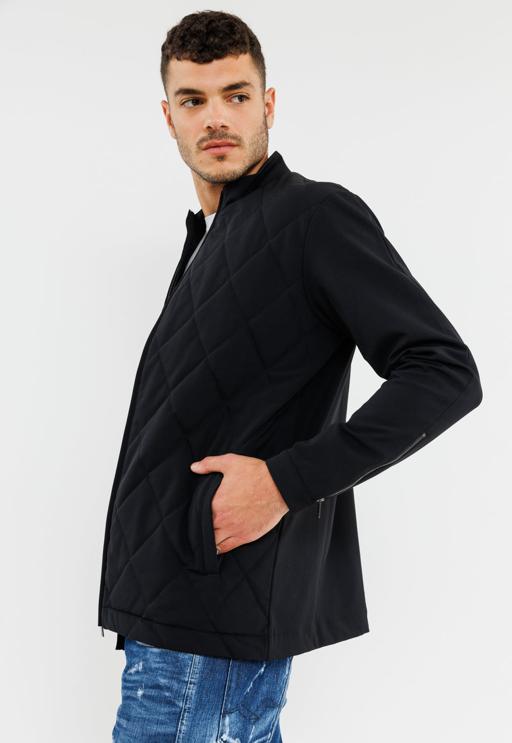 Replay coat ריפלי מעיל פוף מרופד בצבע שחור