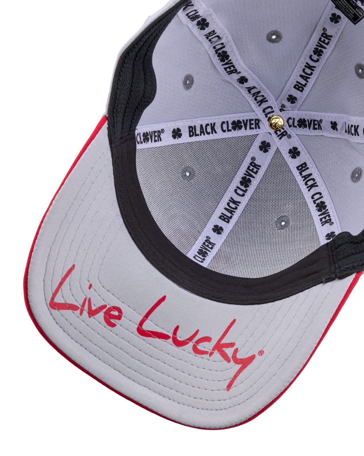 Black • Clover Cap for man כובע בלאק קלובר צבע סילבר אדום