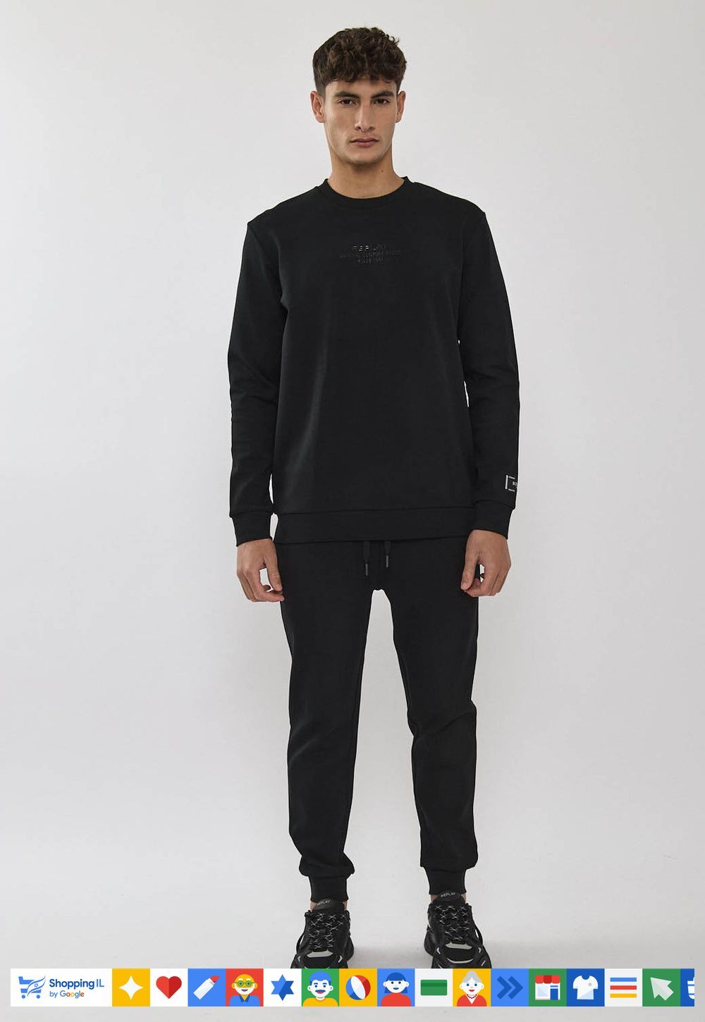 Replay tracksuit ריפלי חליפה 2 חלקים בצבע שחור