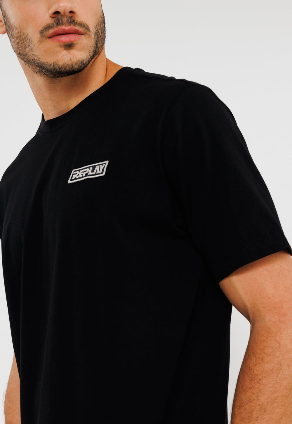 Replay tshirt טישרט ריפליי שחורה שרוול קצר לגבר