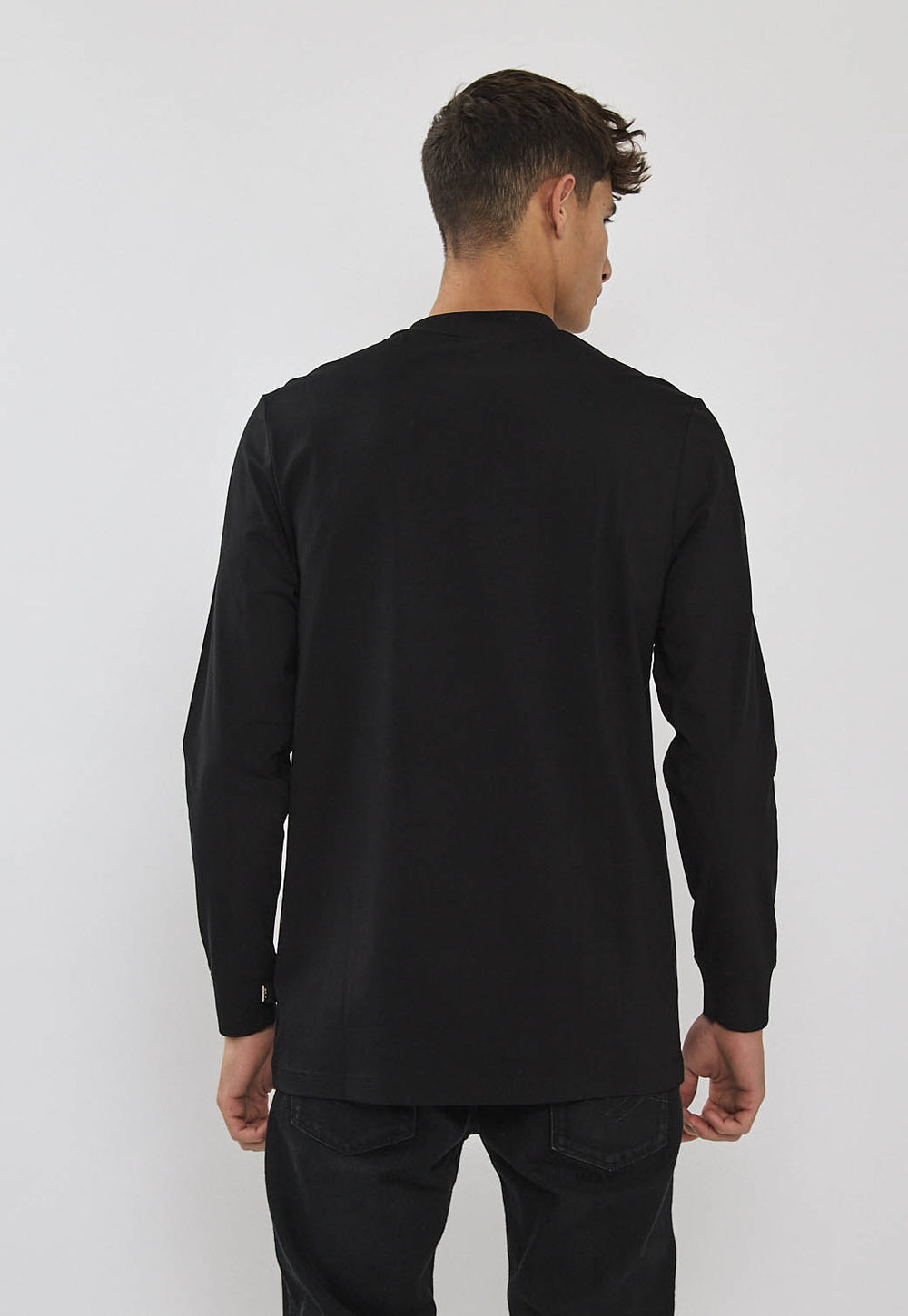 Replay tshirt טישרט ריפליי שרוול ארוך בצבע שחור לגבר