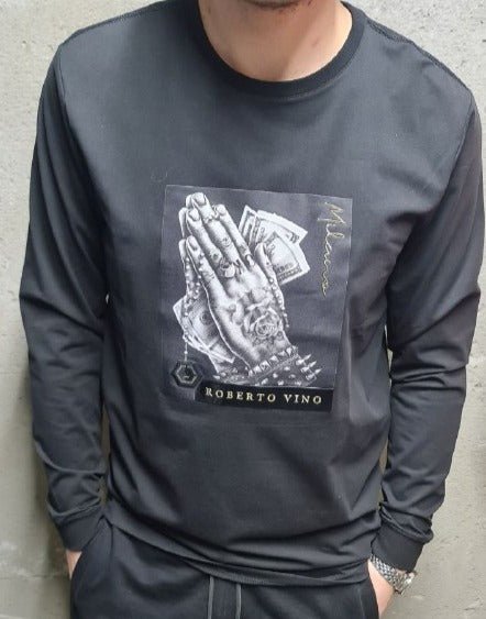 Roberto Vino Men חולצת רוברטו וינו שרוול ארוך - www.bbrands.co.il Roberto Vino Men חולצת רוברטו וינו שרוול ארוך