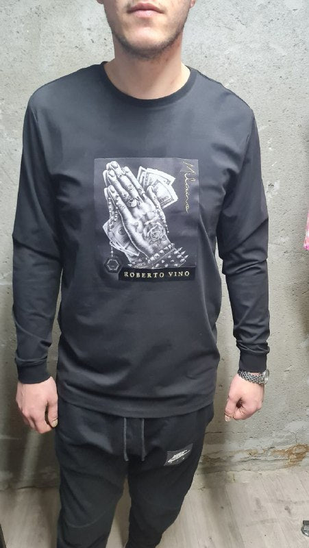 Roberto Vino Men חולצת רוברטו וינו שרוול ארוך - www.bbrands.co.il Roberto Vino Men חולצת רוברטו וינו שרוול ארוך