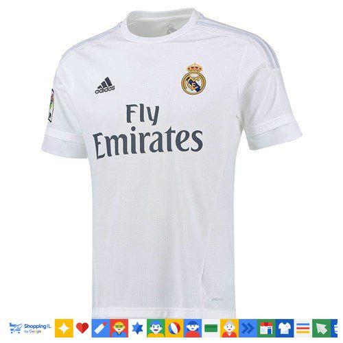 חולצת כדורגל Adidas Real Madrid לבנה לגבר | טכנולוגיית Dri-Fit | אופנת אדידס | חנות מותגים B Brands