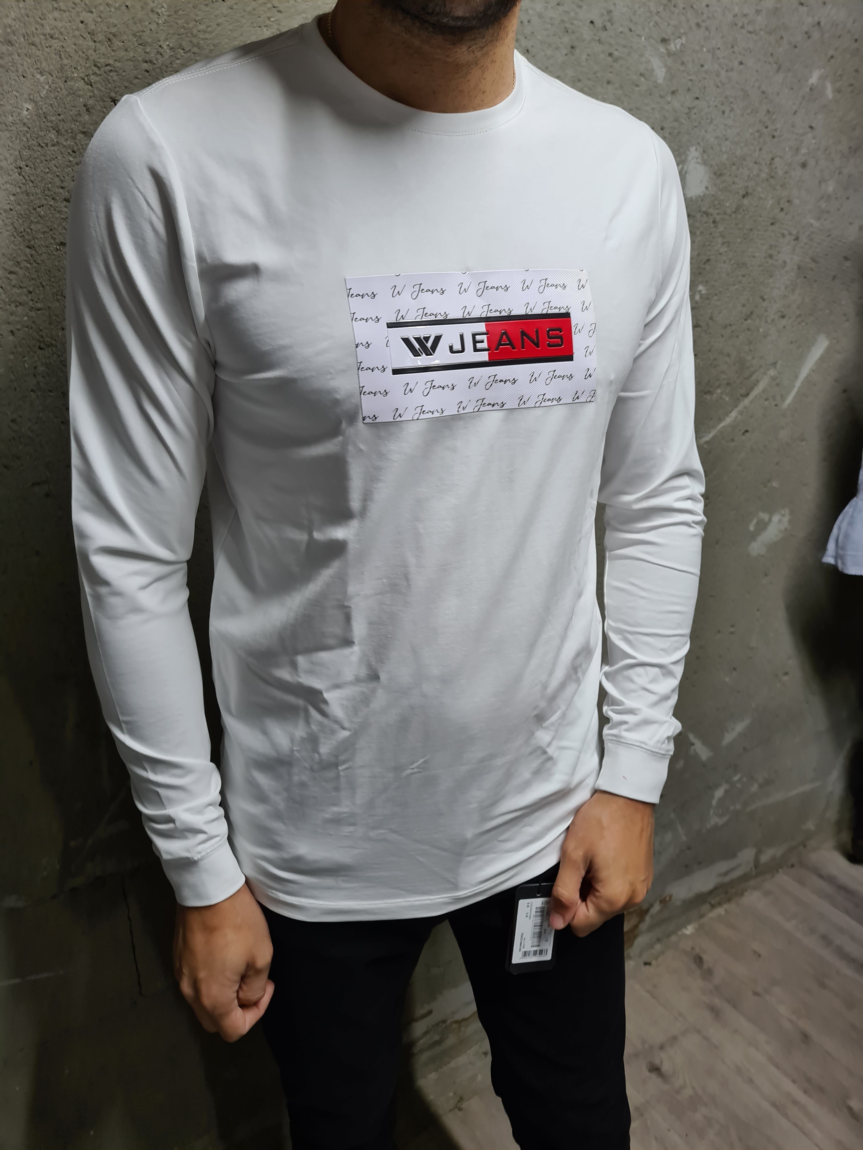 Wjeans Tshirt דבליו גינס חולצת שרוול ארוך - www.bbrands.co.il Wjeans Tshirt דבליו גינס חולצת שרוול ארוך